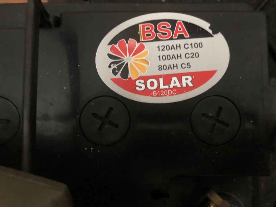 BSA Solarbatterie Solar Auto Batterie B120DC C100 120AH in Bad Schwartau