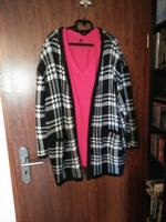 Strickjacke Gr. 52/54  schwarz-weiß kariert Hessen - Großenlüder Vorschau