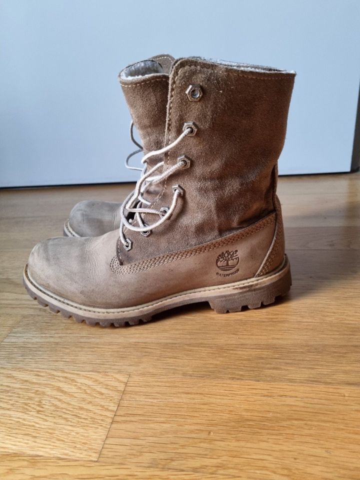 Timberland Schnürstiefelette Wildleder khaki Größe 37 in Freiburg im Breisgau