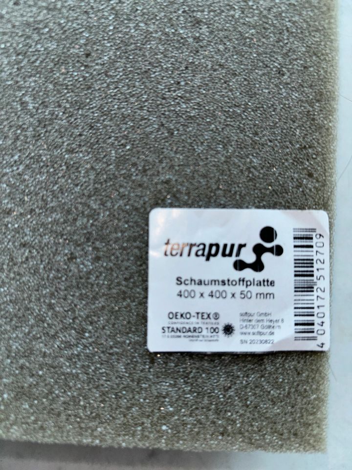 Terrapur Schaumstoff platte NEU 40x40x5 cm in Asperg