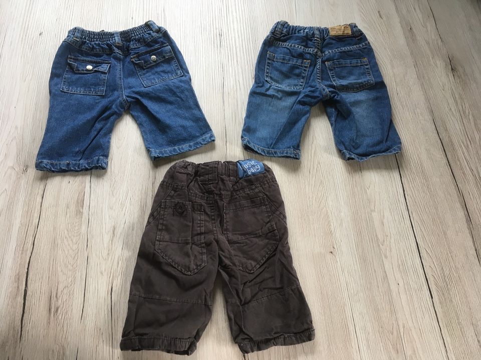 3 Jeans Hosen 68 verstellbar H&M 1 Stoffhose leicht gefüttert in Lengenfeld Vogtland