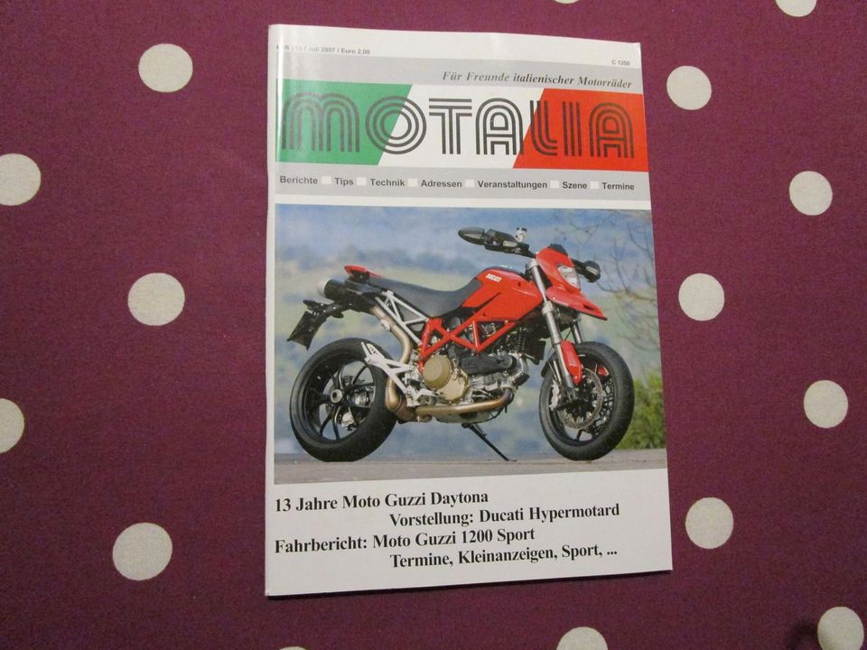 Motalia Heft 215, Ducati Hypermotard, Moto Guzzi 1200 Sport in Limburg