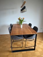 Esstisch aus massiver Eiche, 4 cm dicke Tischplatte, Stahlfüße Rheinland-Pfalz - Mainz Vorschau
