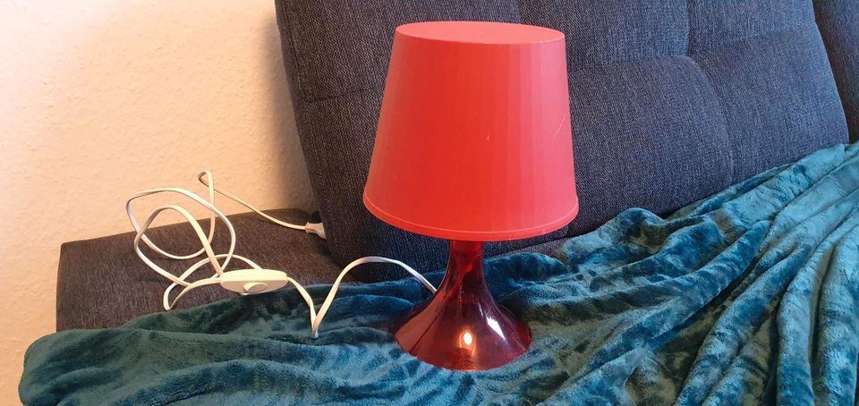 Tischlampe ikea rot 30 cm hoch in Angelbachtal