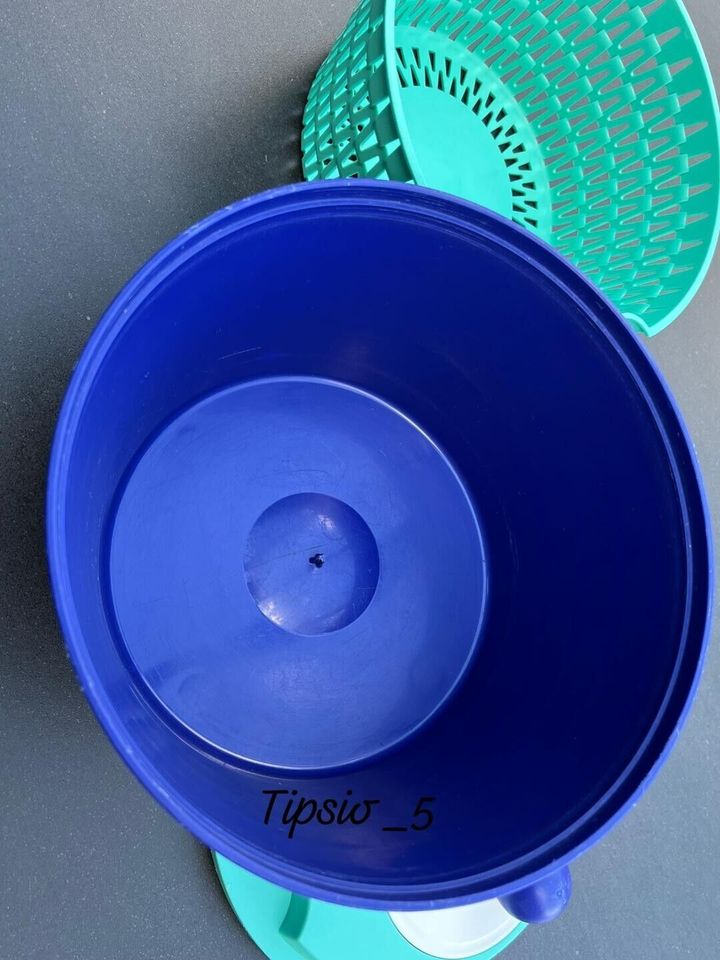 Tupperware Salatschleuder blau grün selten benutzt in Weil im Schönbuch