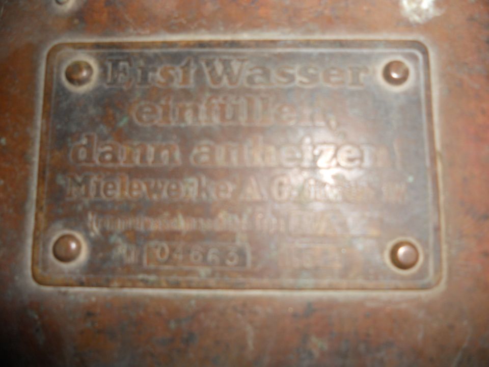 Miele Waschmaschine BJ. ca.1950 alt Toplader Kupfer Rarität in Görwihl