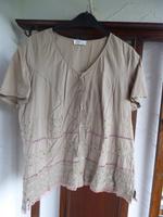 Bluse Kurzarm Bonita 44 beige Stickerei Spitze Baumwolle getragen Baden-Württemberg - Crailsheim Vorschau