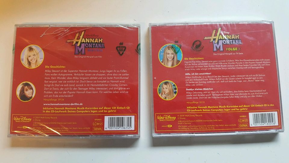 Walt Disney Hannah Montana 2 CD's Der Film und Folge 5  NEU in Bergisch Gladbach