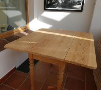 Holztisch: unbehandelt, antik, klappbar aus Kiefer Wandsbek - Hamburg Volksdorf Vorschau