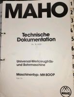 Maho - Deckel MH 800P/MH600P Technische Dokumentation Baden-Württemberg - Külsheim Vorschau