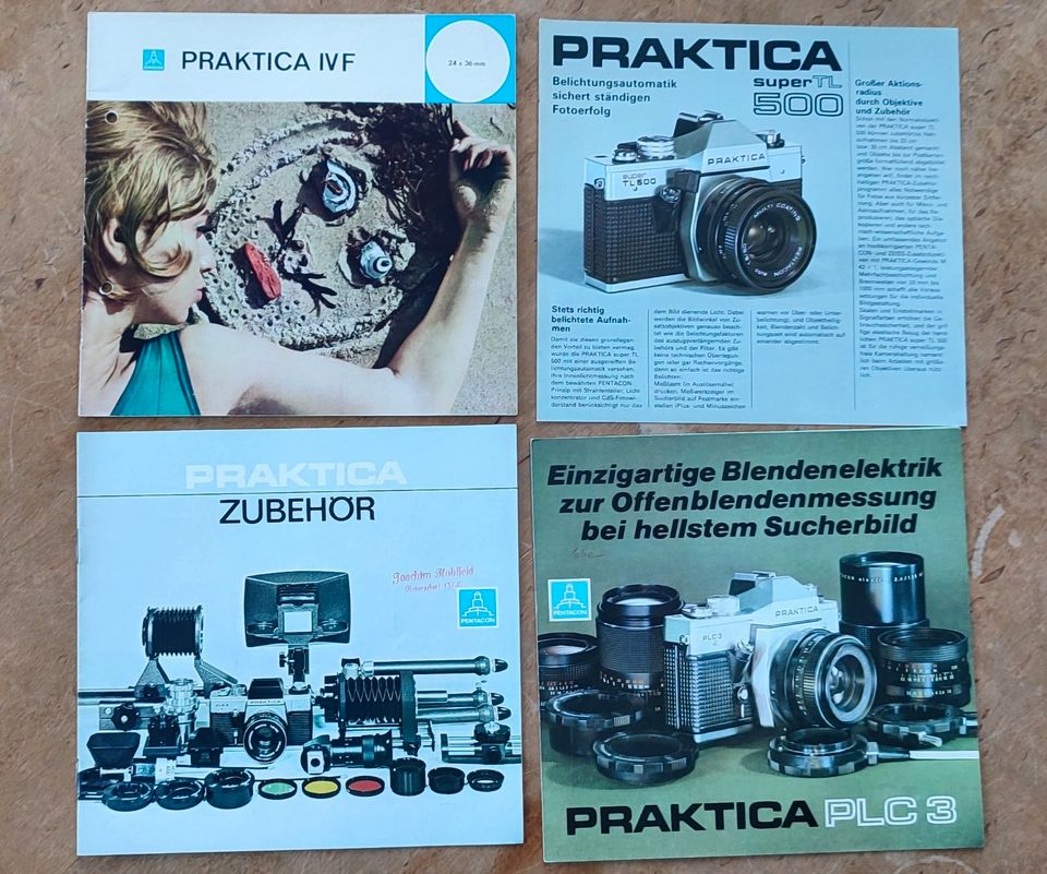 Praktica IVF, PLC3, Super TL 500 und Zubehör Prospekt Pentacon in Oppach