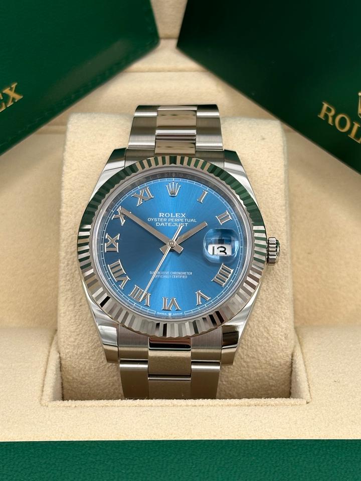 Rolex Datejust 41 Ref. 126334 Blau Römisch Oyster 2025 NEU in Düsseldorf