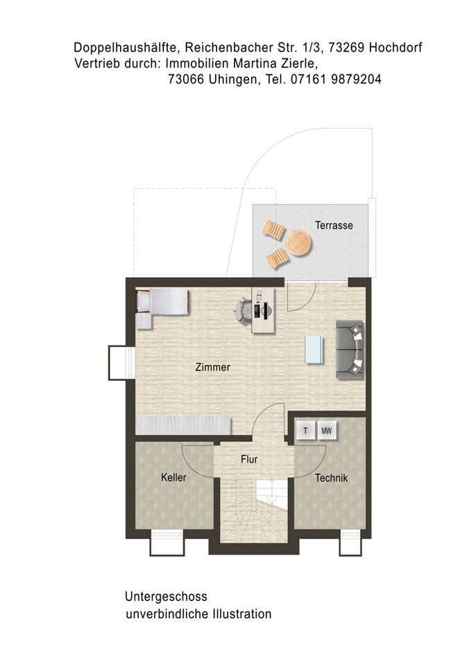 Neubauprojekt in Hochdorf, schöne DHH, 2 Terrassen, Balkon, Garten, KfW55, Carport und Stellplatz in Hochdorf