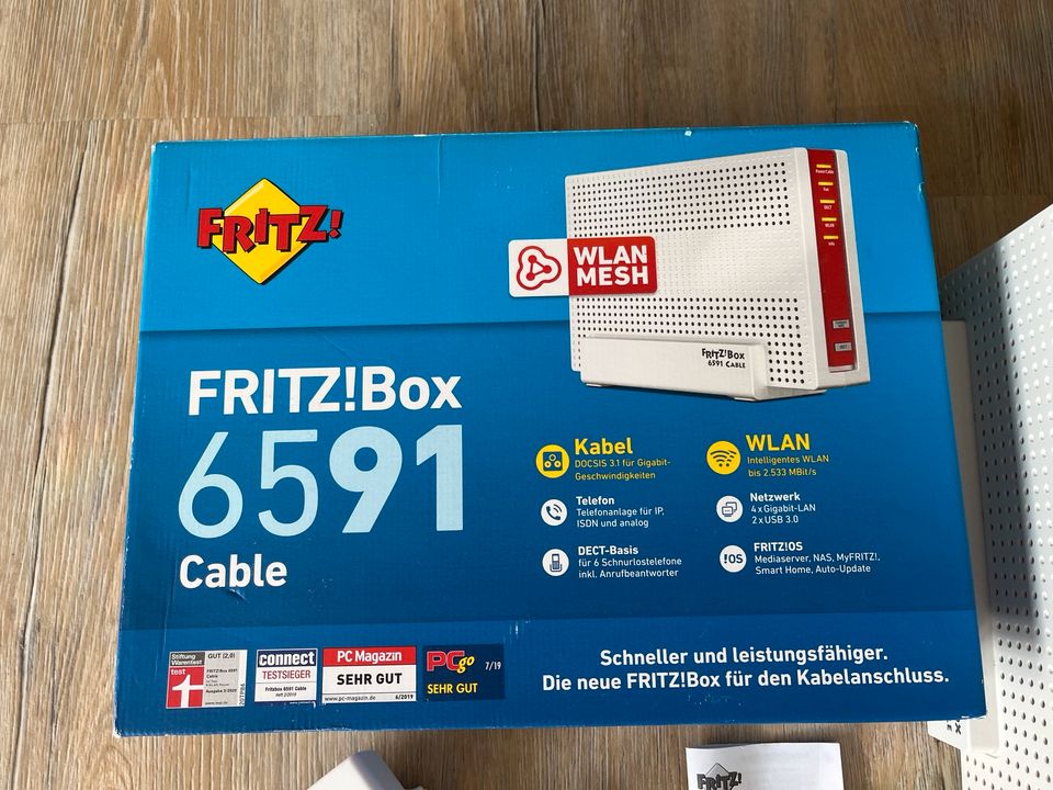 Fritz!Box * 6591 Cable * inklusive Karton * Top Zustand!!! in Nortorf