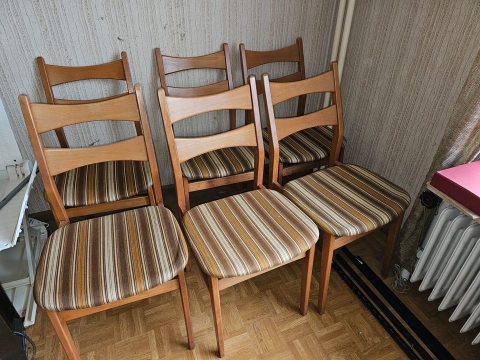 Skandinavische Stühle aus Buche, Schweden, 1960er, 6er set in Hamburg