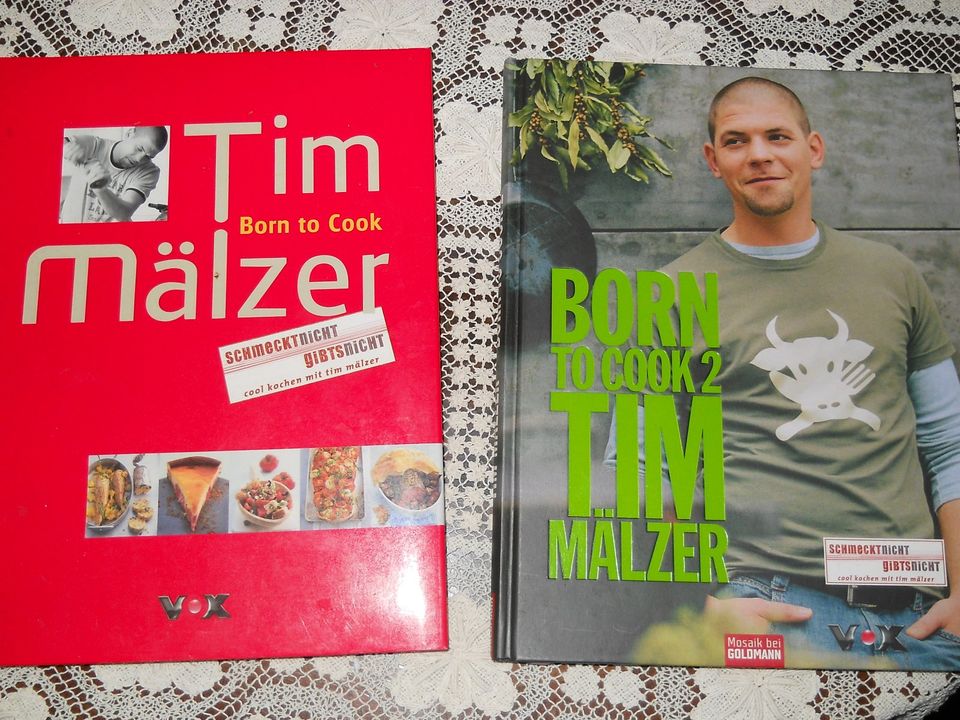 2x Kochbuch Tim Mälzer Born to cook 1+2 in Heitersheim