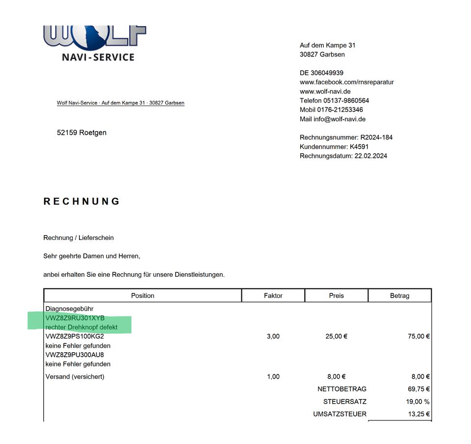 VW Discover Pro 5G0919606 Bedieneinheit Navi Display Anzeige in Roetgen