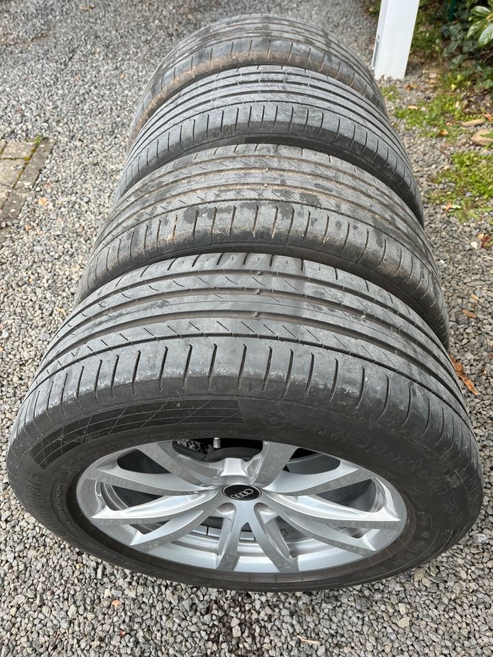 Audi Alu-Felgen mit Sommerreifen Conti 235/55 R18 100V in Simmerath