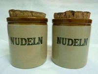 2x Vintage MOIRA Made in England Vorratsdosen NUDELN Stoneware Baden-Württemberg - Täferrot Vorschau