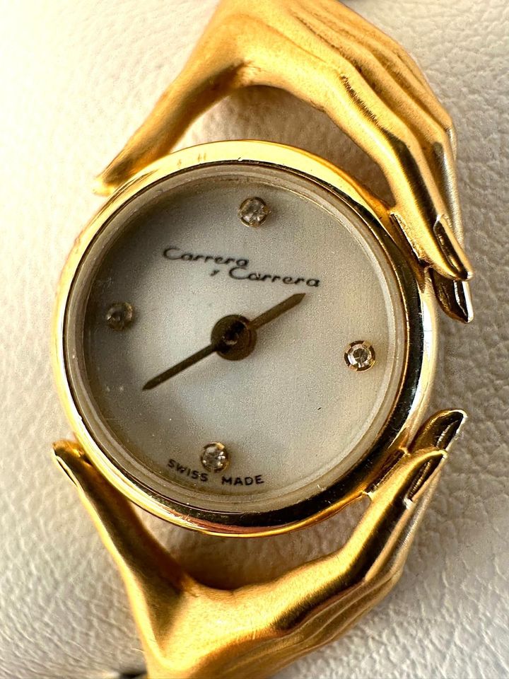 Carrera y Carrera Uhr 750/- Gold mit Brillanten und Perlen in Coesfeld