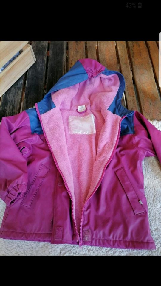 Matschjacke Buddeljacke Regenjacke gefüttert 110 116 pink Mädchen in Clenze