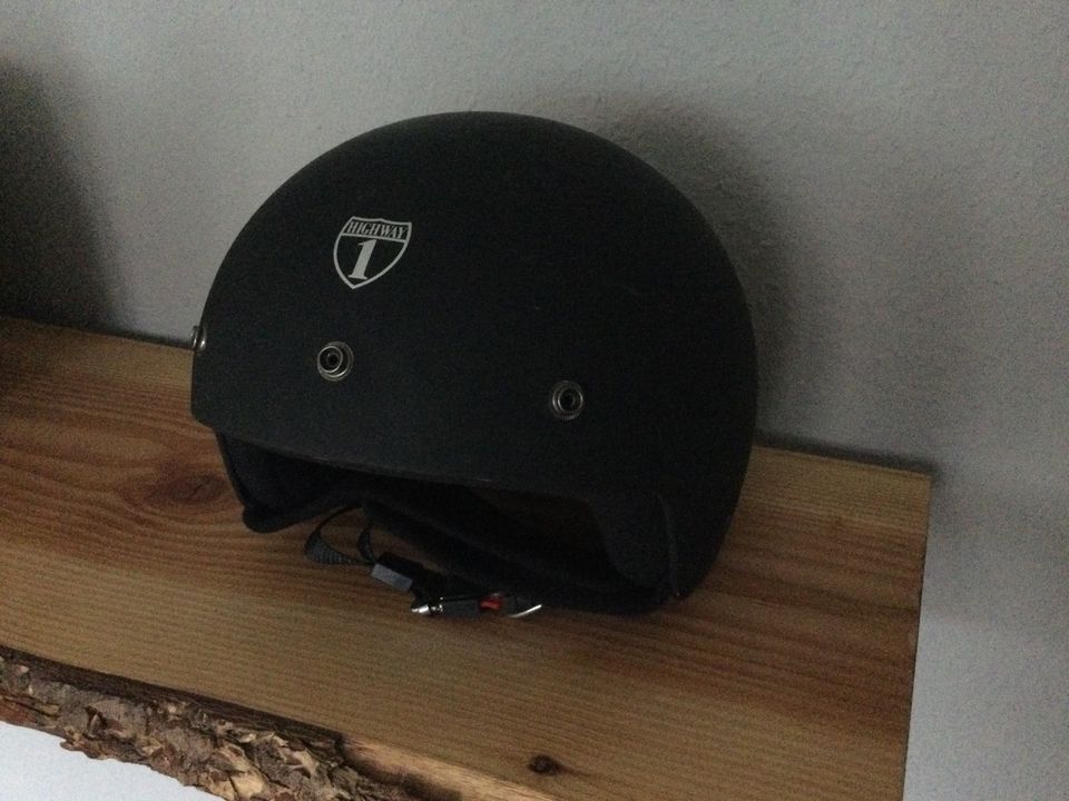 Motorradhelm Highway 1 Schwarz XL Louis Zubehör Moped Mofa Helm in Mauritz