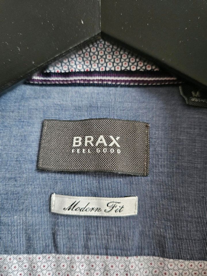 Brax Herren Hemd  Oberteil Gr.M  blau/rot in Schellerten