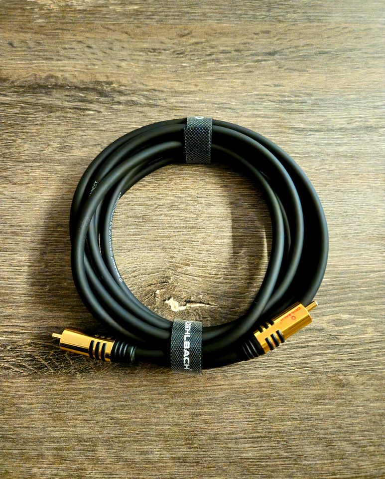 Oehlbach NF SUB Cinch Subwoofer Kabel, 3 Meter, Schwarz in Kamen