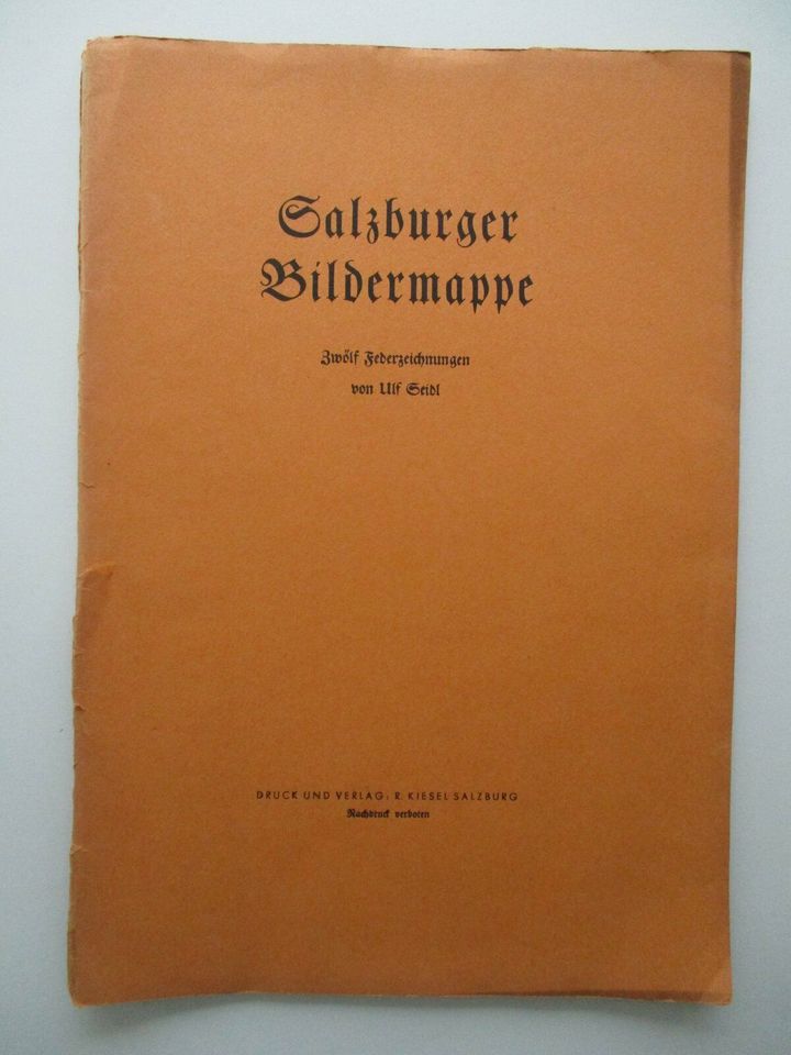 Vintage alte Federzeichnungen von Ulf Seidl über Salzburg in Bergisch Gladbach