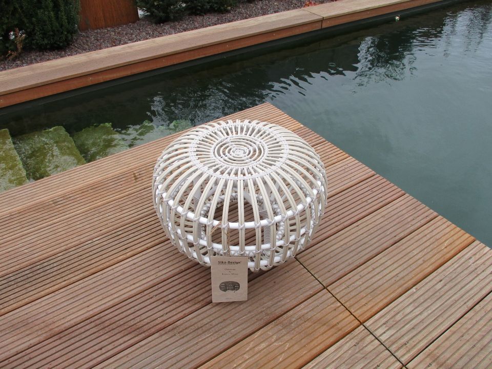 Sika Design Ottomane Hocker Alu- Rattan Outdoor klein 55 x 35cm in Witzenhausen