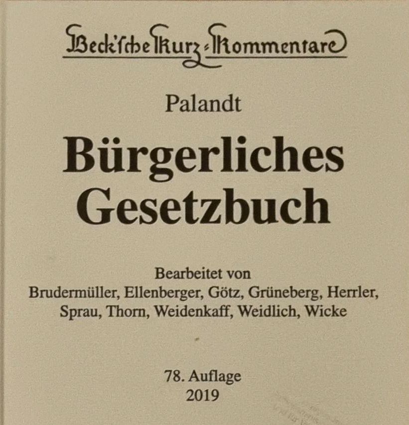 Palandt BGB 78. Auflage in Köln