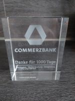 Commerzbank Acrylblock Trophäe DANKE FÜR 1000 TAGE Hessen - Offenbach Vorschau