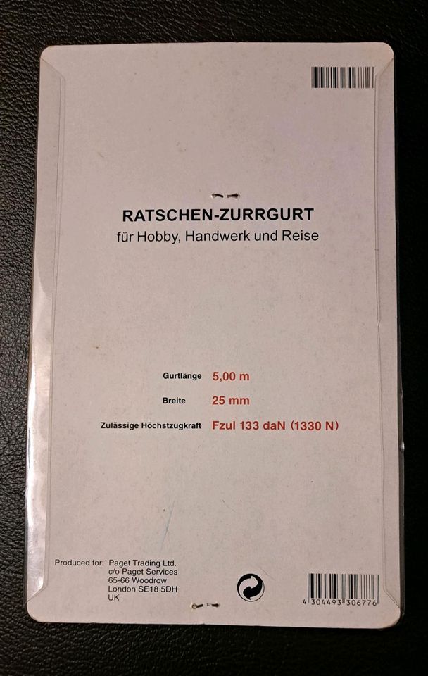 Ratschen Zurrgurt L 5m B 25mm in München