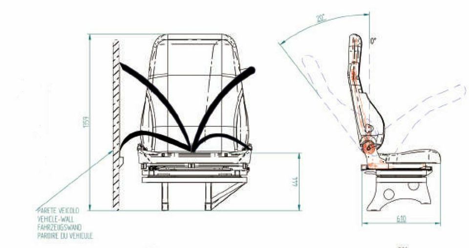 Doppelsitzbank drehbar Drehkonsole Fiat Ducato Citroën Jumper in Bayern -  Freyung, Ersatz- & Reparaturteile