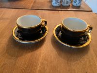 4 teile Kaffee set, pillivuyt Porzellan, schwarz Gold, Tassen Nordrhein-Westfalen - Oberhausen Vorschau