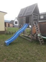 Spielhaus für Kinder mit Langer 3m Rutsche-Fenster-Sandkasten Bayern - Eslarn Vorschau