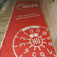Spannband Banner Fahne - KÜS - Gr. 3 x 1,20m - NEU Rheinland-Pfalz - Rengsdorf Vorschau