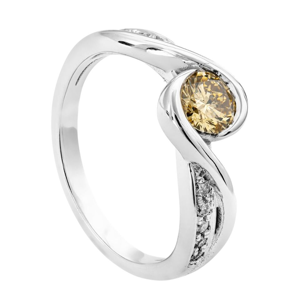 14 kt (585)Weißgold - Ring - 0.48 ct Diamant - 0,10 ct Diamanten in Deggendorf