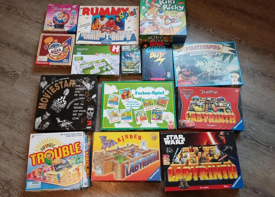 Spielsammlung Familienspiele Kinder Labyrinth Star Wars Rummy in Hannover