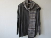 Jacquard Pullover & Schal Anthrazit gemustert TOP Niedersachsen - Hildesheim Vorschau