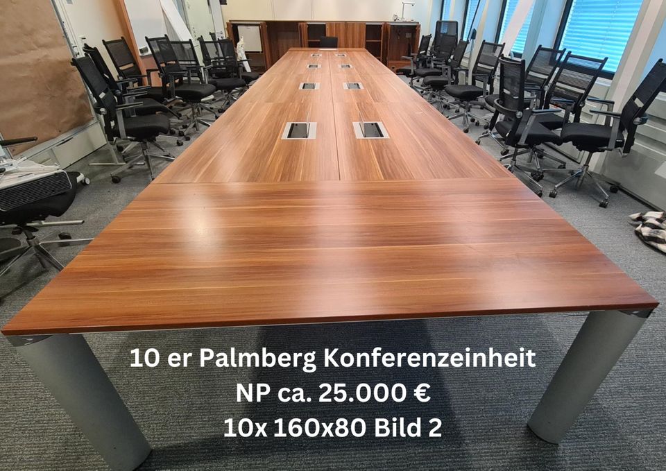 Palmberg Schreibtisch 160x160 mit Medienschacht in Großbeeren