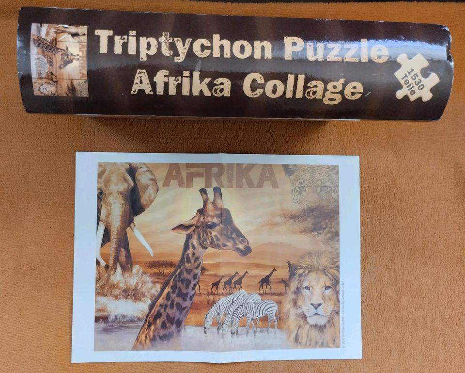 1530 Teile "Triptychon Puzzle Afrika Collage" in Halle