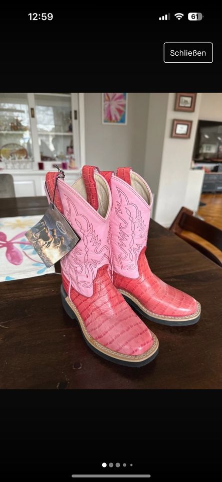 Old West Stiefel 27 Cowboy Stiefel 9,5 rosa in Sankt Augustin