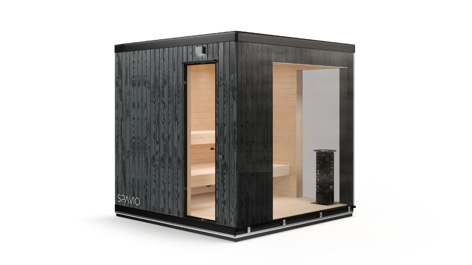 Spavio® Glas Cube Sauna Premium Gartensauna Elektro 9kW in Düsseldorf