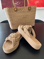 Slipper Plateau Schuhe 41/42 Sandalen Tasche Korb Boho Style Nordrhein-Westfalen - Ennigerloh Vorschau