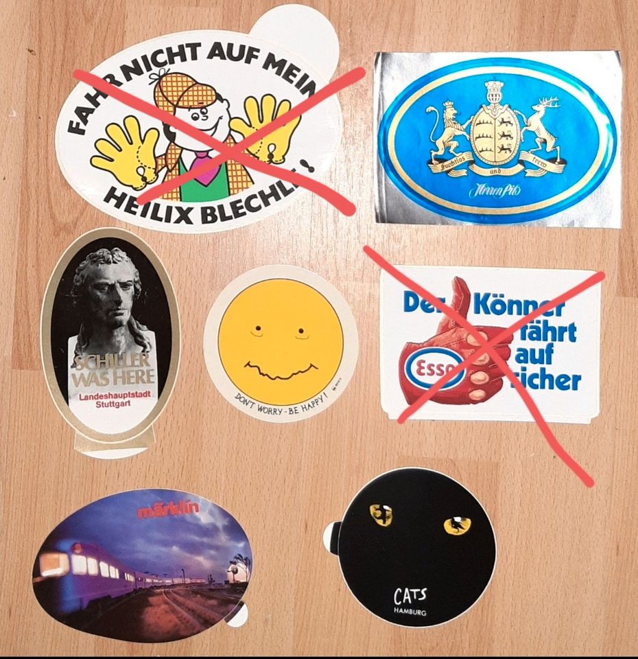 Diverse Sticker, Aufkleber z.B. Herren Pils,  Märklin, Esso, ... in Leinfelden-Echterdingen