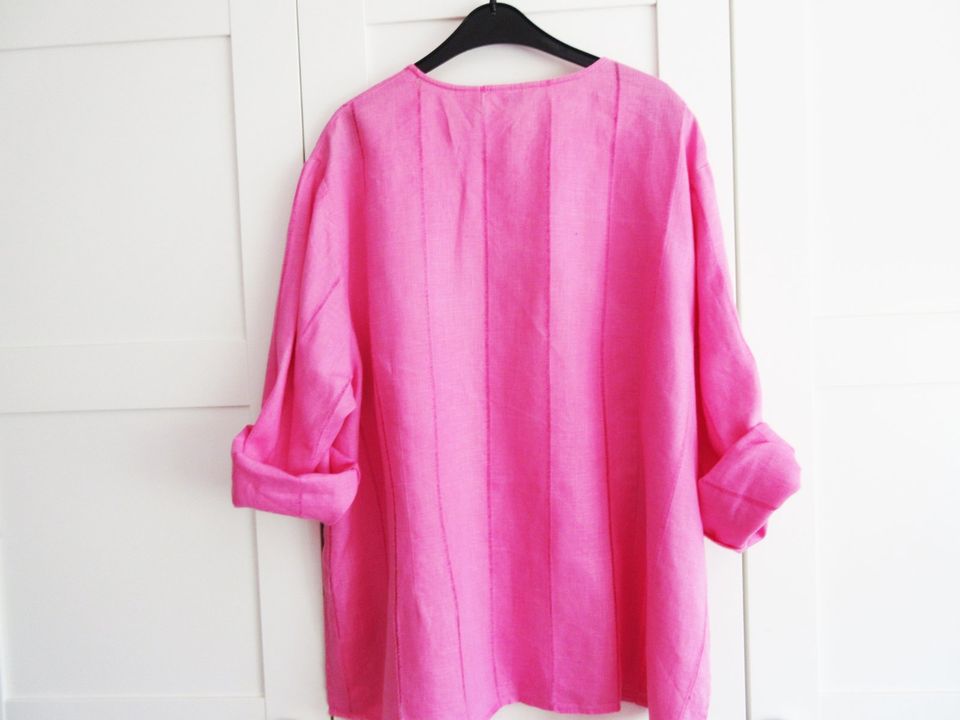 Laura Ashley Leinen Bluse Tunika rosa pink 46-44-48 XL NP98€ in Maintal