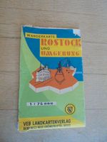Wanderkarte-Rostock und Umgebung aus DDR Zeiten im Maßstab1:75000 Thüringen - Erfurt Vorschau