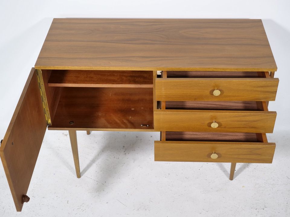 Teak Sideboard 60er Jahre Kommode Vintage Design Schränkchen in Mainz