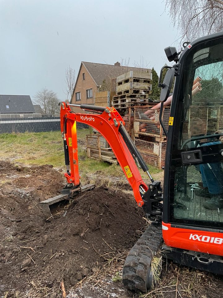 Bagger leihen | Minibagger mieten | Baggerarbeiten | Drainage in Langen